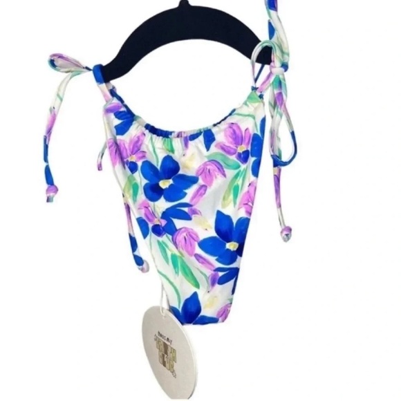 PRINCESS POLLY Recycled Nylon Avery Bikini Bottoms Flor Size 2 - Picture 2 of 6